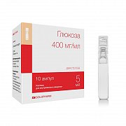 Глюкоза раствор для внутривенного введения 400 мг мл ампулы 10 мл 10 шт. Гротекс Глюкоза