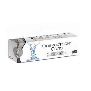 Флексотрон Соло имплантат вязкоэластичный стерильный для внутрисуставных инъекций на основе гиалуроната натрия 22 мг/мл 2 мл 1 шт. шприц