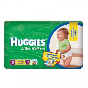 Huggies Подгузники-трусики little walkers L 14-18 кг 15 шт.