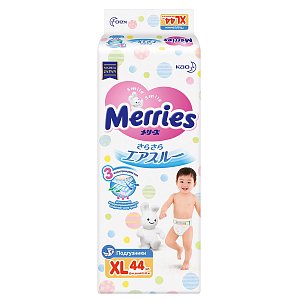 Merries Подгузники р.XL 12-20 кг 44 шт.