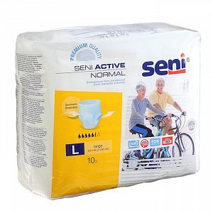 Seni Active Normal Подгузники-трусики для взрослых р.L 10 шт. (100-135см)