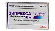 Зипрекса Зидис таблетки диспергируемые 10 мг 28 шт. Зипрекса Зидис таблетки диспергируемые 10 мг 28 шт.