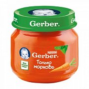 Gerber Пюре Морковь с 4 мес. 80 г