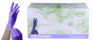 Перчатки SFM нитриловые нестерильные неопудренные смотровые р.S 200 шт. (100 пар)