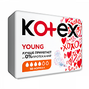 Kotex Прокладки Young Normal 10 шт. Kotex Прокладки Young Normal 10 шт.