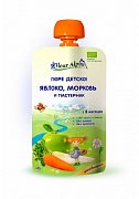 Fleur Alpine Пюре яблоко, морковь и пастернак Organic в упаковке, 6 мес. 120 г