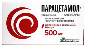 Парацетамол Альтфарм суппозитории ректальные 500 мг 10 шт.