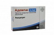 Адемпас таблетки покрытые пленочной оболочкой 1,5 мг 42 шт. Адемпас