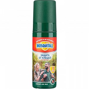 Mosquitall Специальная защита спрей от клещей 100 мл