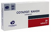 Соталол Канон таблетки 80 мг 20 шт. Соталол Канон