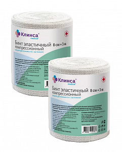 Клинса Бинт СР 8 см х 300 см эластичный средней растяжимости