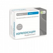 Норфлоксацин таблетки покрытые оболочкой 400 мг 10 шт. Норфлоксацин таблетки покрытые оболочкой 400 мг 10 шт.