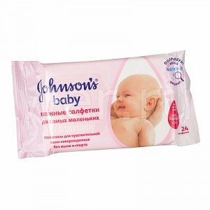 Johnson`s Baby Салфетки влажные очищающие 24 шт.