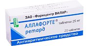Аллафорте таблетки пролонгированного действия 25 мг 20шт. Аллафорте таблетки пролонгированного действия 25 мг 20шт.