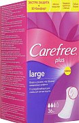 Carefree Plus Large прокладки ежедневные экстра защита с ароматом свежести 36 шт. большой размер Carefree Plus Large прокладки ежедневные экстра защита с ароматом свежести 36 шт. большой размер
