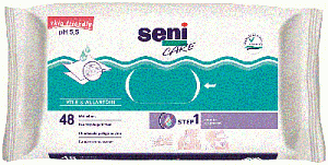 Seni care Салфетки влажные с витамином Е и аллантоином 48 шт.