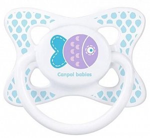 Canpol Babies Пустышка латексная, 0-6 мес. Рыбка 23/463