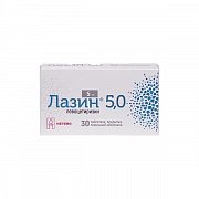 Лазин 5,0 таблетки покрытые пленочной оболочкой 5 мг 10 шт. Лазин 5,0 таблетки покрытые пленочной оболочкой 5 мг 10 шт.
