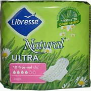 Libresse Natural Ultra Clip Normal Прокладки   10 шт.