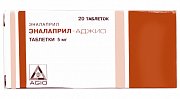 Эналаприл таблетки 5 мг 20 шт. Эналаприл таблетки 5 мг 20 шт.