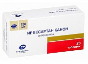 Ирбесартан Канон таблетки 150 мг 28 шт. Ирбесартан Канон таблетки 150 мг 28 шт.