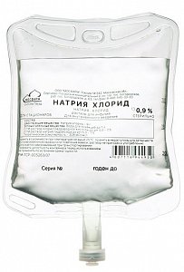 Натрия хлорид раствор для инфузий 0,9% пакет 400 мл Мосфарм