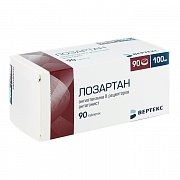 Лозартан таблетки покрытые пленочной оболочкой 100 мг 90 шт. Лозартан