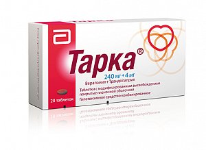 Тарка таблетки с модифицированным высвобождением покрытые пленочной оболочкой 240 мг+4 мг 28 шт.