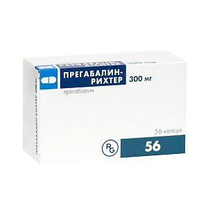 Прегабалин-Рихтер капсулы 300 мг 56 шт.