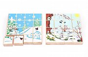 Томик Пазлы деревянные Времена года Зима и весна 122 16 шт.