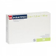 Эквапресс капсулы с модифицированным высвобождением 5 мг+1,5 мг+10 мг 28 шт. Эквапресс капсулы с модифицированным высвобождением 5 мг+1,5 мг+10 мг 28 шт.