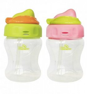 Мир детства 17053 поильник-непроливайка с соломинкой 180 мл