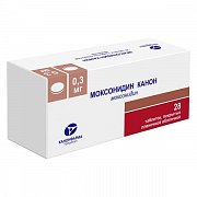 Моксонидин 0,3мг №28 табл. п.п.о. КанонФарма Моксонидин 0,3мг №28 табл. п.п.о. КанонФарма