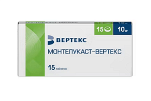 Монтелукаст таблетки покрытые пленочной оболочкой 10 мг 15 шт.