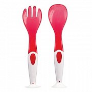 Happy Baby Ложка и вилка на присоске 6+