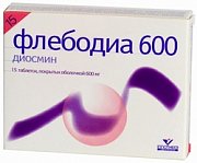 Флебодиа таблетки покрытые пленочной оболочкой 600 мг 15 шт. Флебодиа таблетки покрытые пленочной оболочкой 600 мг 15 шт.