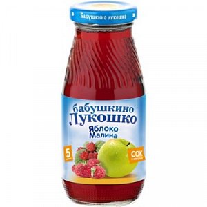 Бабушкино лукошко Сок яблоко и малина с 5 мес. 200 мл