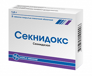 Секнидокс таблетки покрытые пленочной оболочкой 1 г 2 шт.