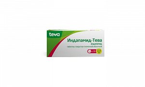 Индапамид таблетки покрытые пленочной оболочкой 2,5 мг 30 шт. Балканфарма