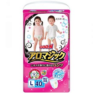GooN Подгузники-трусики 9-14 кг L 40 шт. Aromagic