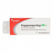 Кординорм Кор таблетки 2,5 мг 30 шт. Кординорм Кор таблетки 2,5 мг 30 шт.
