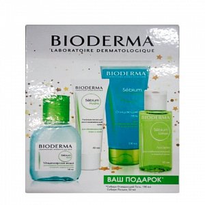 Bioderma Набор Sebium Вода мицеллярная 100 мл+Лосьон 50 мл+Гель пенящийся очищающий 100 мл+Гидра крем 40 мл