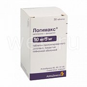 Логимакс таблетки пролонгированного действия покрытые оболочкой 5 мг+50 мг 30 шт. Логимакс таблетки пролонгированного действия покрытые оболочкой 5 мг+50 мг 30 шт.