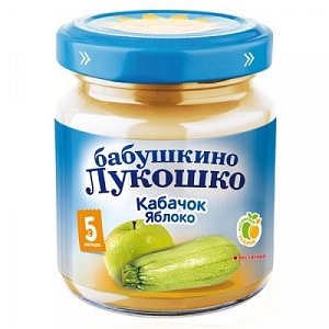 Бабушкино лукошко Пюре кабачок яблоко с 5 мес. 100 г