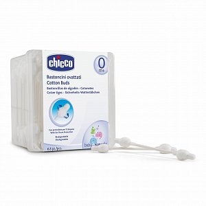 Chicco Ватные палочки с ограничителем 63 шт.
