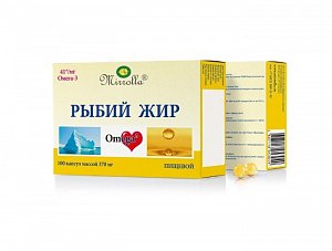 Рыбий жир Плюк пищевой капсулы 370 мг 100 шт. Мирролла