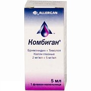 Комбиган капли глазные 2 мг мл+5 мг мл 5 мл Комбиган капли глазные 2 мг мл+5 мг мл 5 мл