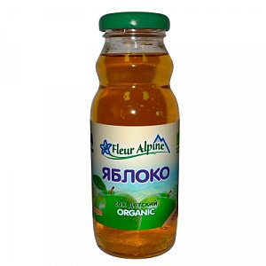 Fleur Alpine Organic Сок Яблоко осветленный с 4 мес. 200 мл