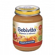 Bebivita Пюре Абрикос и Яблоко 100 г с 5 мес.