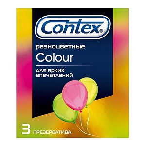 Contex Презервативы Colour разноцветные 3 шт.